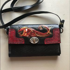Hand crafted leather wallet/purse.